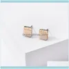 Stud Jewelrystud 1.0Cm Square Druzy Drusy Earrings Mini Resin Round Fashion Designer Jewelry Gold1 Drop Delivery 2021 Jurhz