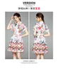 Fashion Designer single-breasted Shells starfish Print Runway Dress Women Summer Shirt Short Sleeve Vintage Holiday Dress with b 210514