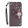 Custodie a portafoglio in pelle con gufo con diamanti 3D per Iphone 13 Mini 12 11 Pro Max X XR XS 8 7 6 Bling Flower Lace Cute Slot Flip Covers Porta uccelli notturni