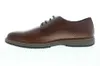 Geox u tyren mens marrom couro oxfords lace ups plain toe sapatos