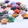 30mm natural Crystal Stone Star em forma de Colorfull Mascot Meditation Chakra Reiki Cura Gemstones Pedis Polido Presente Uso Coleção e Decoração Home