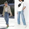 Dames jeans denim rechte beroemdheid voor vrouw 2021 designer alternatieve luxe kleding