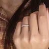 AEAW 14k White Gold 0.25ctw 2mm DF Round Cut Engagement&Wedding Moissanite Lab Grown Diamond Band Ring for Women