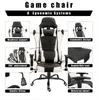 2022 Commercial Furniture Gaming Office Swivel Chairs Black-White with headrest and Lumbar Pillow stools desk