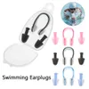Mjuk simning öronproppar Näsa Clip Case Skyddande Förhindra Vattenskydd öronpropp Vattentät Silikon Swim Dive Supplies