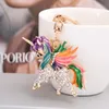 Cartoon Unicorn Portachiavi Portachiavi Cute Animal Horse Pony Design Portachiavi in PVC Borsa da donna Charm Portachiavi Ciondolo Bomboniera RRB12237