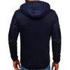 Casacos dos homens Moda Mens Mens Colorblock Hoodie Jaqueta Com Capuz Revestimento Casual Casaco Casual Casaco Suéter Inverno Quente Esporte Trabalho Outwear Fitted T