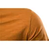 AiopesonスタンドカラーTシャツの男性の色の色100％コットンミドルスリーブメンズTシャツサマークオリティカジュアルティーシャツ男性210707