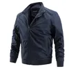 Aiopeson jesień zima męska wiatrówka kurtki sportowe casual business solid prosta szczupła fit s kurtka odzież 211110