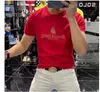 Esta￧￣o europ￩ia 2021 camisetas masculinas de ver￣o Novo camiseta curta Men the Tide Brand Autocultiva￧￣o Cow Diamante quente Compassivo dos homens