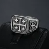 Creative Starels Men's Titanium Steel Jerusalem Ring08938340