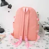 4 Sztuk Ustaw Harajuku Kobiety Laptop Plecak Płótno Torby Szkolne Dla Nastoletnich Dziewczyn Kawaii College Student Kids Book Bag Rucksack 210922