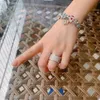 Réflexion legers vintage diamants populaires Bagues avec pierres latérales grossiste bijoux personnalisation rétro avancé plaqué or 18 carats Taille européenneﾠmarqueﾠdesign Bague