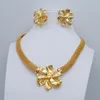 Örhängen Halsband Högkvalitativ Dubai Guldfärg Smycken för kvinnor Afrikanska pärlor Jewlery Fashion Earring Smycken