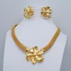 Earrings & Necklace High Quality Dubai Gold Color Jewelry Set For Women African Beads Jewlery Fashion Earring Jewellery