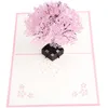 벚꽃 3D 인사말 카드 로맨틱 꽃 팝업 인사말 카드 웨딩 축하 카드 팝업 카드 발렌타인 데이 RRF14244