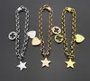 2021 Kerstverjaardag Gift Jongens Mannen Vrouwen Meisje Deluxe Bangle Hart Star Ketting Sieraden 316L roestvrij staal Zilver Goud Rose Brief Love Armbanden Armbanden