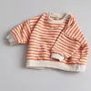 Baby meisje t-shirt en jongen baby's eenvoudige neutrale losse leisure top lange mouw kleine s kleding 210515