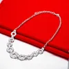 Anhänger Halsketten Runde Halskette 925 Sterling Silber Kette Schmuck Mode Damen