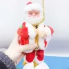 Boneca de Papai Noel Brinquedo de escalada elétrica rastejamento para cima e para baixo xmas festa de presente de pingente de Natal 2022 decorações de Natal para casa 211012