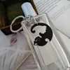 Quente novo animal bonito animal preto branco casal chaveiros pingentes keyring pulsera para mulheres homens gargantilha valentine dia presente keyfob