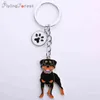 Gros Poméranie Animaux Chiens Porte-clés Os Pendentif De Luxe Porte-clés En Métal Charme Chien Porte-clés Charme Cadeau pour Homme Bijoux Femme Y1231