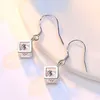 925 Sterling Silver 2019 Simple Geometric Square Love Wedding Jewelry Sets High Quality For Women Bride Gift NE+EA+BR