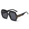 New 2022 Oversized Sunglasses Gradient Sun Glasses For Women Men Cool One Piece Brand Designer Female Brand Black Square Shades UV1204502