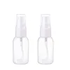 30ml 1oz plastklart sprayflaskor påfyllbar liten bärbar tom flaska för resor eteriska oljor parfymer