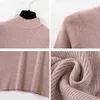 JMPRS Осенние женские пуловер свитер мода наполовину водолазки вязаные женские джемпер с длинным рукавом зима мягкая эластичная блузка 211103