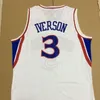 Top Grossist Georgetown Blå Hoyas Grå Sportkläder Universitetsuniformer Broderi Allen Iverson Jersey Billiga Dikembe Mutombo skjortor sydda