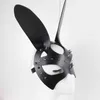 BCYQZ Sexy Rabbit Bunny Girl Cosplay Maskerade Party Frauen Schwarz PU BDSM Leder Erwachsene Maske