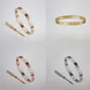 Titangrangalarmband für Mode Hochzeit Armreifen Rose Gold Thanksgiving Day Bracelets 4 CZ mit Kastengröße 152225665807855