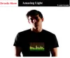 T-shirt LED unisex di alta qualità 100% cotone T-shirt EL attivata dal suono T-shirt led illuminazione incredibile 210329