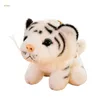 Nyckelringar Plush Tiger Shape Keychain Dolls fyllda Animal Keyring Pendant Bag Hanging Charm för barn Kvinnor Purse ryggsäck Handväska Miri22