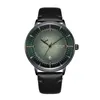 Bekijk minimalistische stijlvolle mannen kijkt mode Simple Mens Leather Band Quartz polshorloges Casual Man