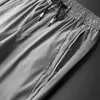 Wiosna Letnie Dorywczo Męskie Spodnie Slim Fit Chinos Moda Cienka Zipper Kieszenia Elastyczna Talia Szybki Dry Spodnie Męskie Marka Odzież 211110