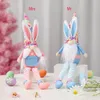 Neweaster Bunny Orelhas Primavera Gnomes Xmas Sueco Tomte Handmade Boneca de Pelúcia Longo Pernas de Férias Decoração Casa Decoração Crianças Presente por Mar Cce11171