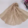 Wrinkle algodão hijab lenço senhora sólida cores ruga xales liso cabeça macia envolve lenços muçulmanos grande pashmina 180 * 70 cm