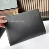 Luxury Mens Cowhide Clutch Bags Business Black Briefcases Purses Fashion Men Handbags Briefcase with Triangle Sequin Top quality