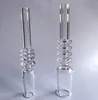 DHL-freies 10mm 14mm 18mm 100% Quarzspitze Nagel Rauchen Zubehör Wasser Bong Mini Glaspfeifen Kit VS Keramik Titan