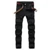 Mężczyźni Ripped Jeans White Red Black Stretch Slim Fit Spring Jesień Dżinsowe Spodnie Traved Hip Hop Streetwear Biker Dżinsy Spodnie X0621