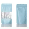 Colorful window stand up aluminum foil bags Empty Frosted ziplocking bag jewelry food Snack packaging pouch