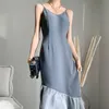 Summer Elegant Strap Dress Women Casual Lace Solid Office Lady Midi Dress Female Evening Party Sexy Dress Korean 210521