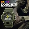 Skmei Brand Sports Watches Men Dual Time Camouflage Military Watch Men Army ledde digitalt armbandsur 50m vattentät herrklocka x0524