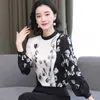 Chemisier en mousseline de mousseline coréenne chemises imprimées chemises à manches longues femme décontractée chemise florale tops plus taille xxxl 210604