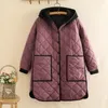 Arrival Winter Fashion Women Loose Hooded Long Parka All-matched Casual Single Breasted Cotton Padded Jacket Big Size M488 210512