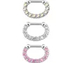 Rings & Studs Jewelry30Pcs Rhinestone Crystal Hoops Unisex Steel Cz Septum Clicker Nose Ring Piercing Body Jewelry Drop Delivery 204516790