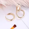 Dangle & Chandelier Geometric Round Gold Earrings Set For Women Alloy Material Minimalist Exaggeration Style 2022 Fashion Female Jewelry Tre