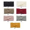 Women Plush Ear Warmer Knitted Headband Autumn Winter Wide Hairband Twist Cross Solid Color Crochet Headwrap Hair Accessories